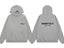 Fear of God Essentials Front Back Logo Pullover Hoodie Silver Grey