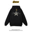 Drew Rich Black Leopard Star Graphic Unisex Hooded Sweatshirt