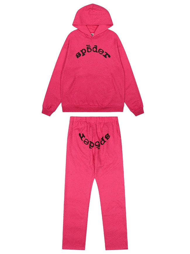 Sp5der pink tracksuit set Hover Image