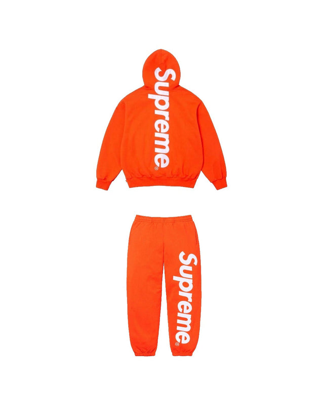 Supreme Side Logo Hoodie & Sweatpants Set – Orange Hover Image