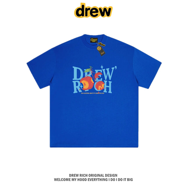 Drew Rich  light blue Peach Graphic Heavyweight Cotton Unisex T-shirt Hover Image