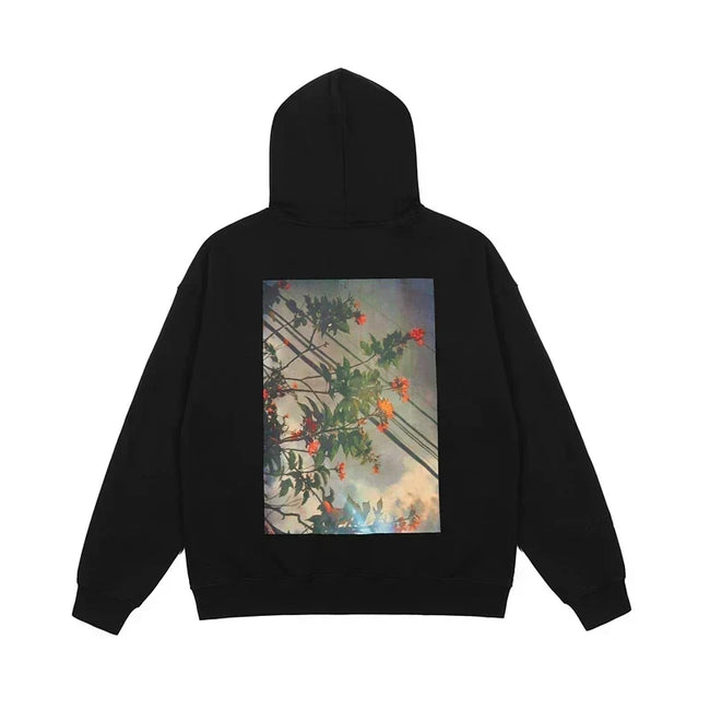 Fear of God Essentials Floral Photo Print Pullover Hoodie Black Hover Image