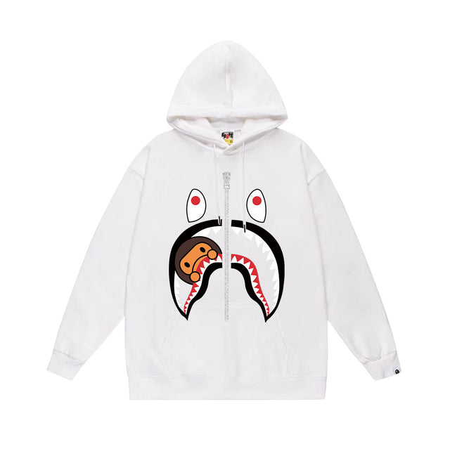 BAPE x Baby Milo Shark Face Graphic Pullover Hoodie Main Image