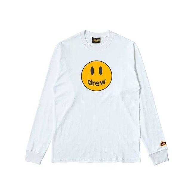 Drew House Classic Smiley Long Sleeve Tee, White Hover Image