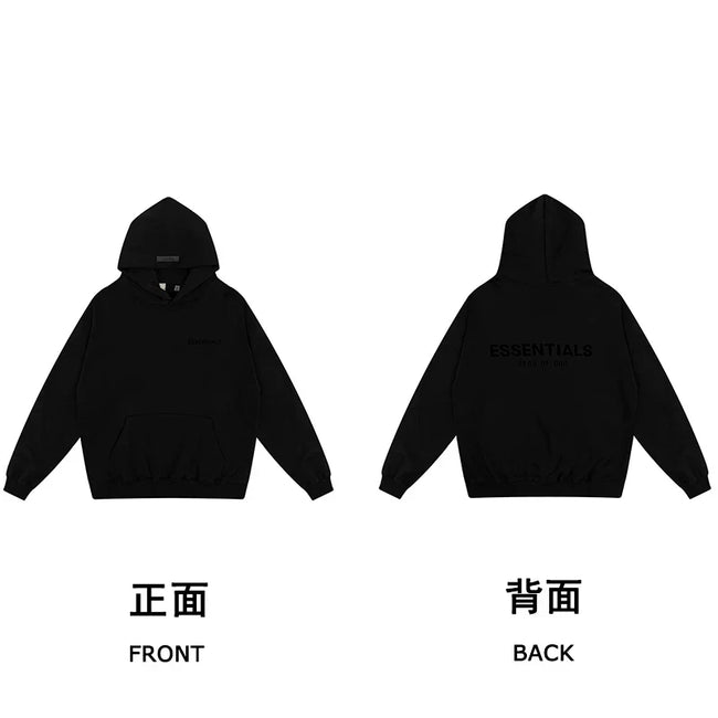 Fear of God Essentials Back Logo Hoodie & Sweatpants Set Black Hover Image