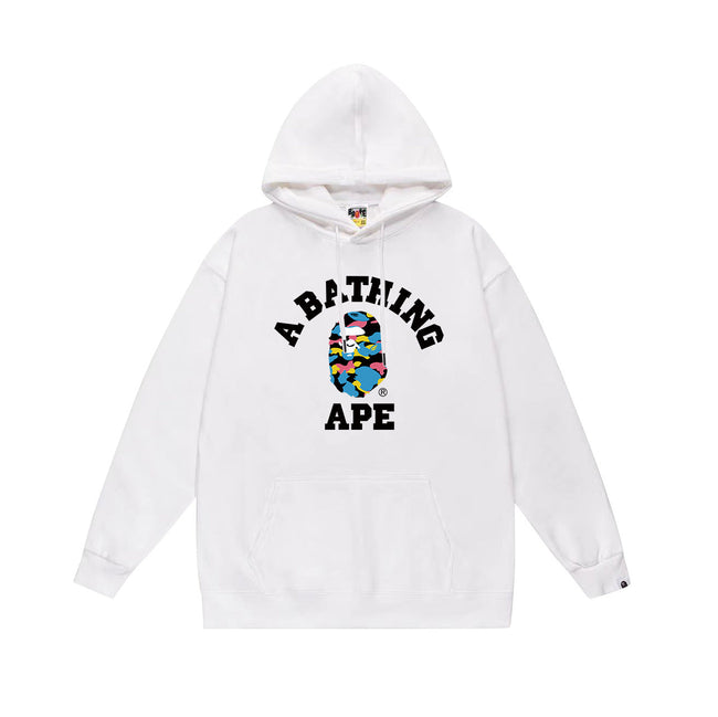 BAPE Multi-Camo College Logo Pullover Hoodie Main Image