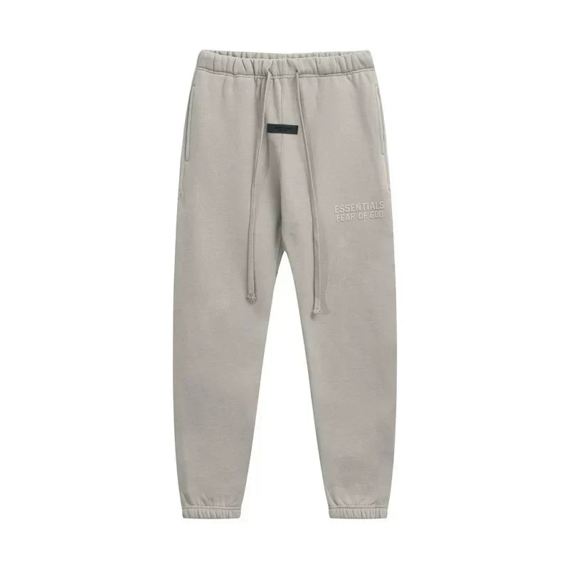 Fear of God Essentials Double Line Hoodie & Sweatpants Set Silver Grey