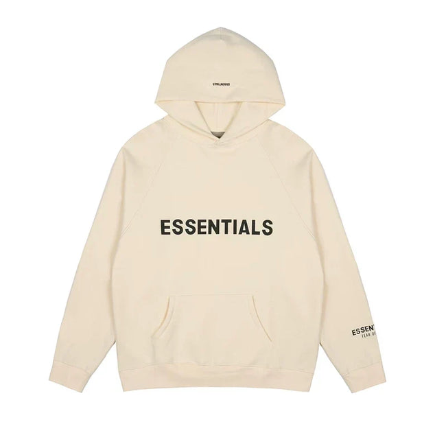 Fear of God Essentials Single Line Sleeve Stamp Pullover Hoodie Apricot Hover Image