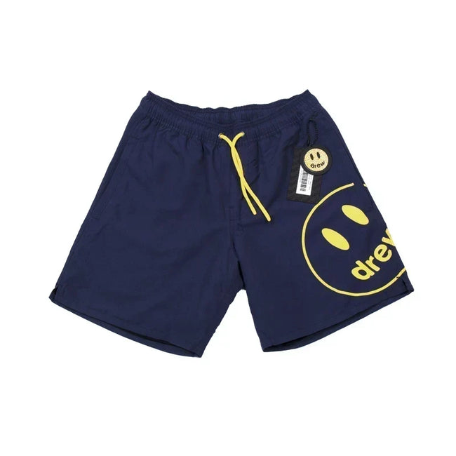 Drew House Smiley Face Swim Shorts, Navy Blue Hover Image