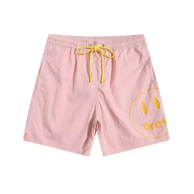 Drew House Smiley Face Swim Shorts, Light Pink Hover Image