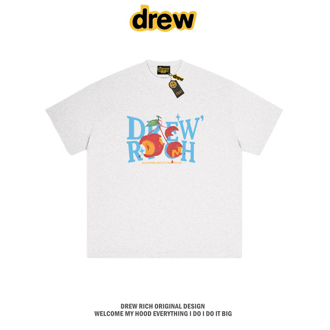 Drew Rich Off White Peach Letter Graphic Unisex Cotton T-shirt Hover Image