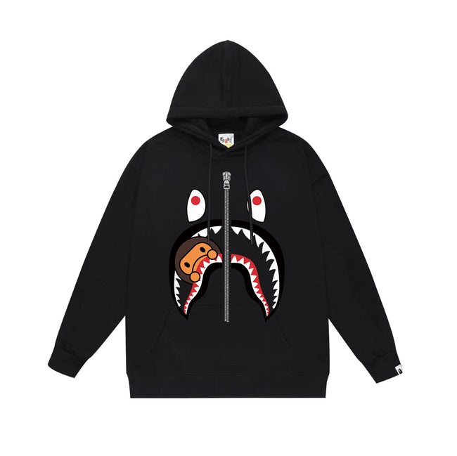 BAPE x Baby Milo Shark Face Graphic Pullover Hoodie Hover Image