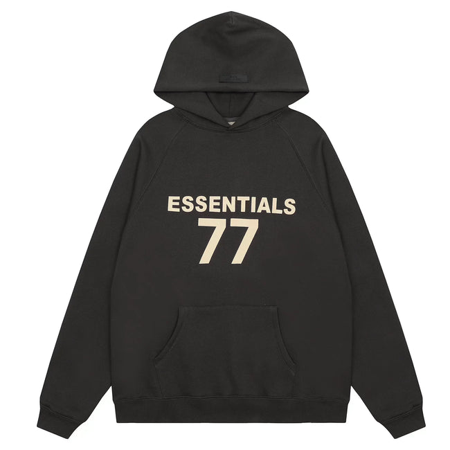 Fear of God Essentials 77 Jersey Pullover Hoodie Black Hover Image