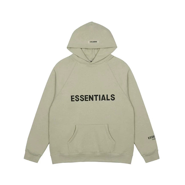 Fear of God Essentials Single Line Sleeve Stamp Pullover Hoodie Sage Green Hover Image